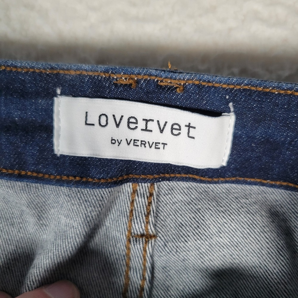 Lovervet Vervet Jean‎ Women 36x36(Actual 36x34Dark Indigo Wide Leg Tummy Control - Picture 9 of 16